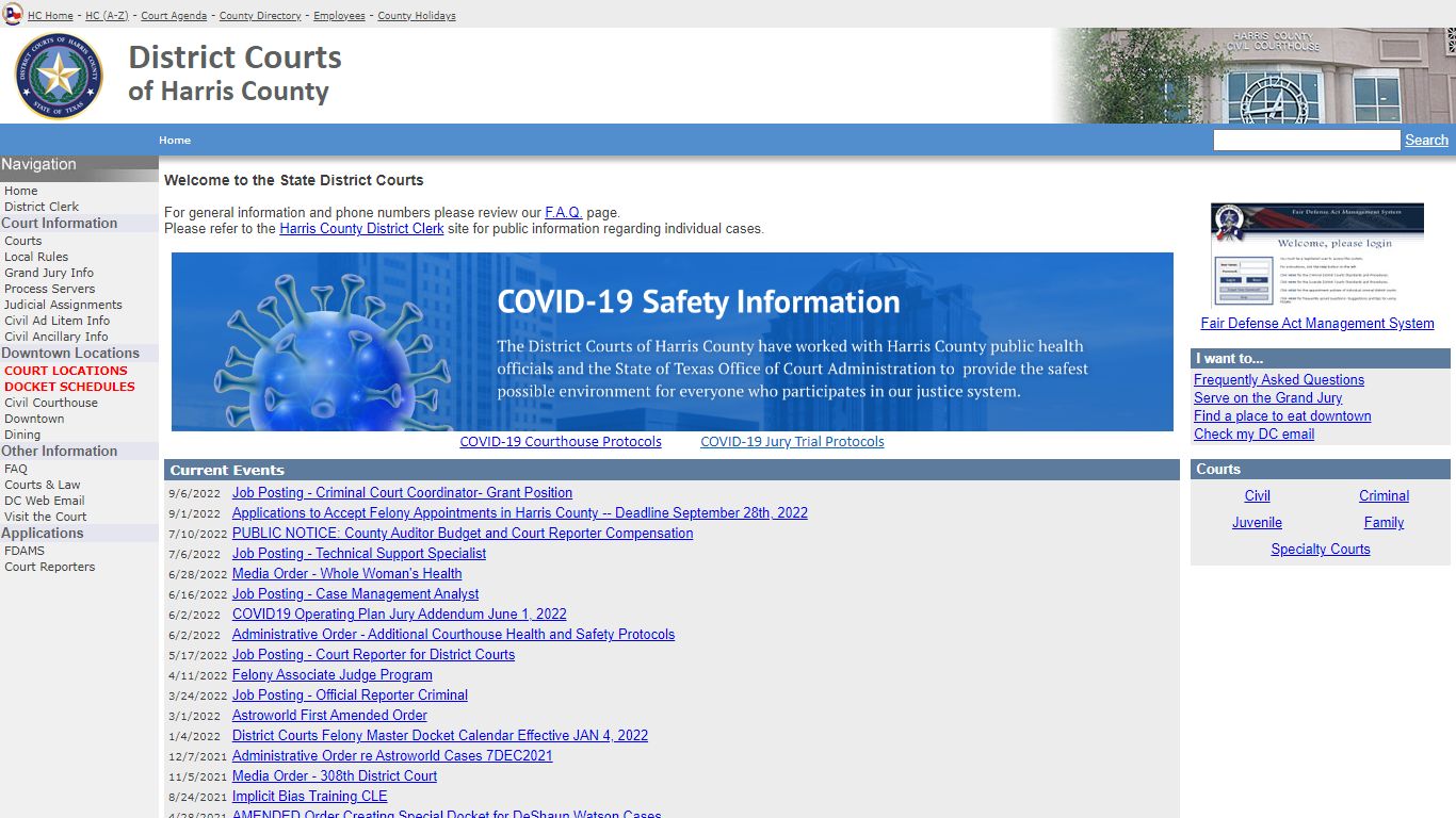 Harris County District Courts - justex.net